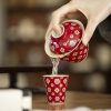 Lang Red Pipa Pattern Tea Cup - 40ml