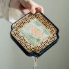 Qinghua Huoshi Red Hand-Painted Lotus Tea Tray-2