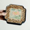Qinghua Huoshi Red Hand-Painted Lotus Tea Tray-4