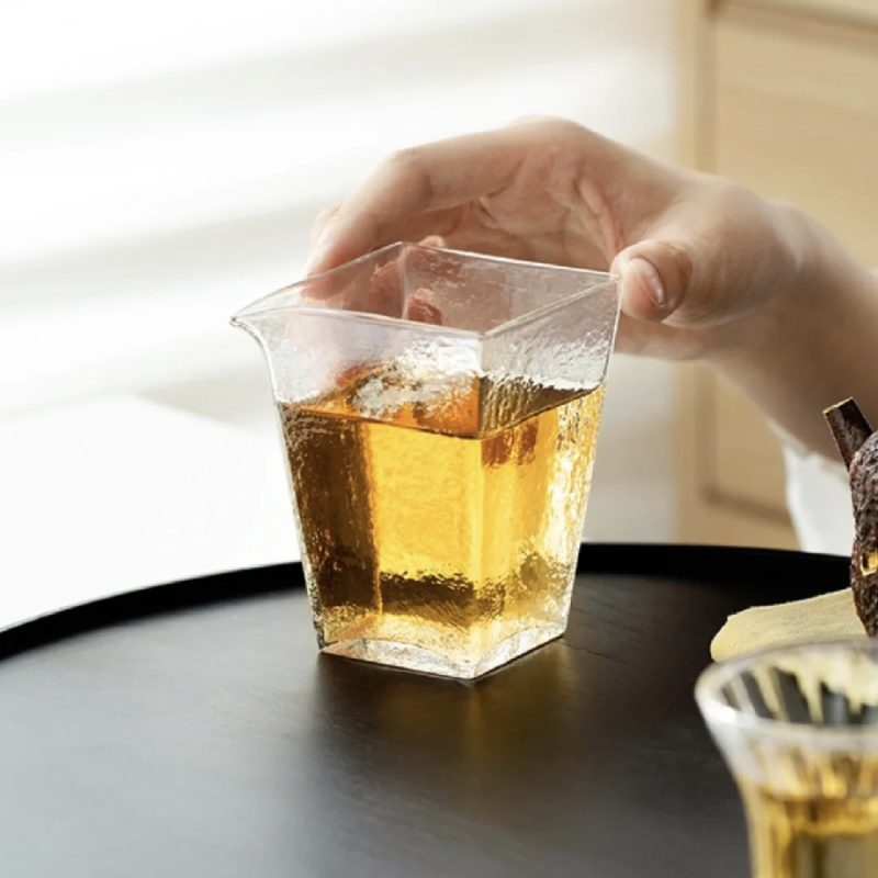 Square Hammered Glass Gong Dao Bei - Tea Pitche-1