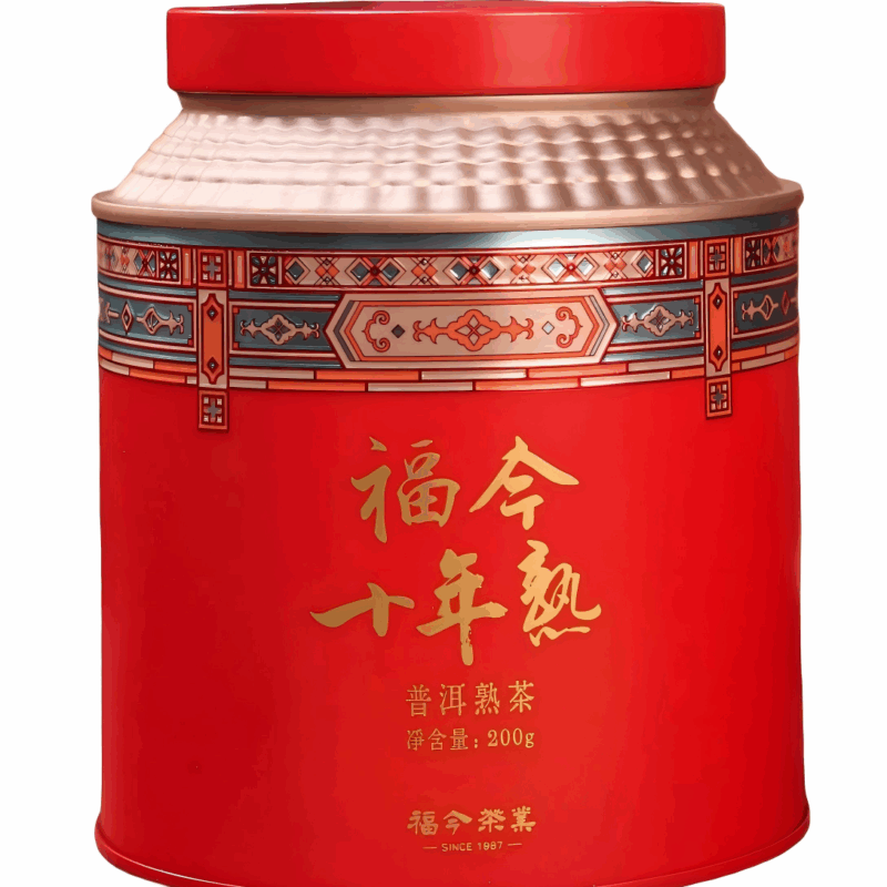 Premium 2025 Fu Jin 10-Year Aged Pu-erh Tea 200g Premium 2025 Fu Jin 10-Year Aged Pu-erh Tea 200g