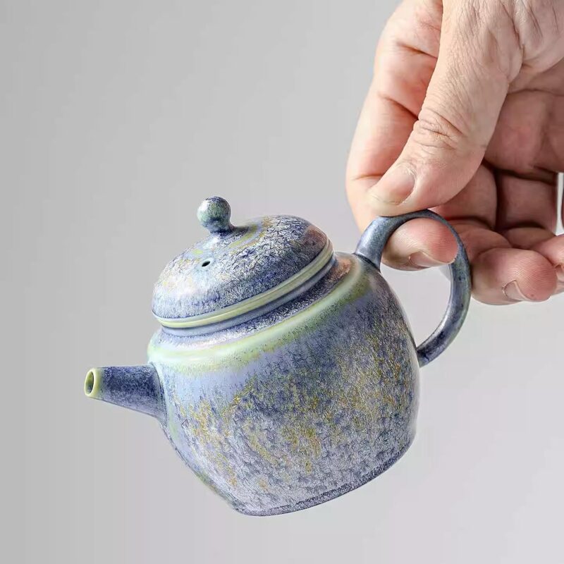 “Falling Pine” Kiln-Glazed Teapot Set – Tea Pot Set Gift for Tea Lovers5