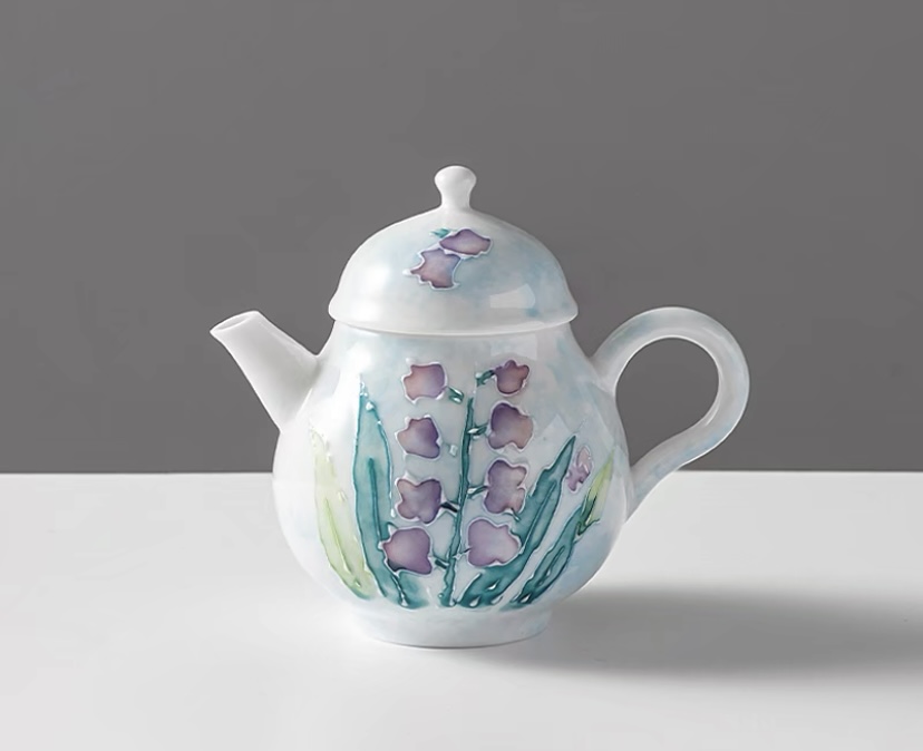 Handmade Teapot Lily of the Valley