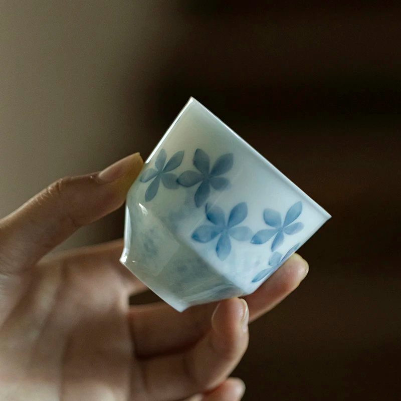 Blue Floral Tea Cup