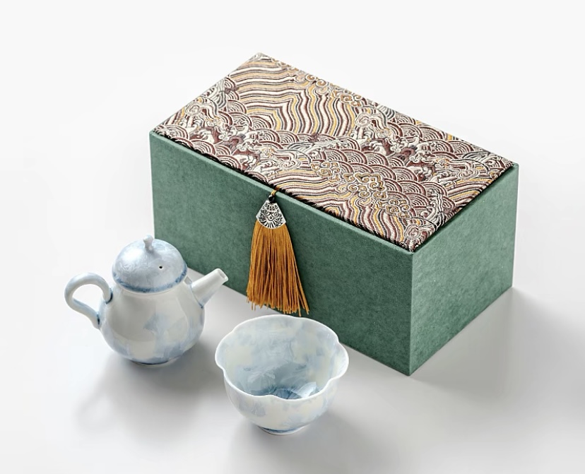 Glacial Blue Tea Set - Tea Cup & Teapot