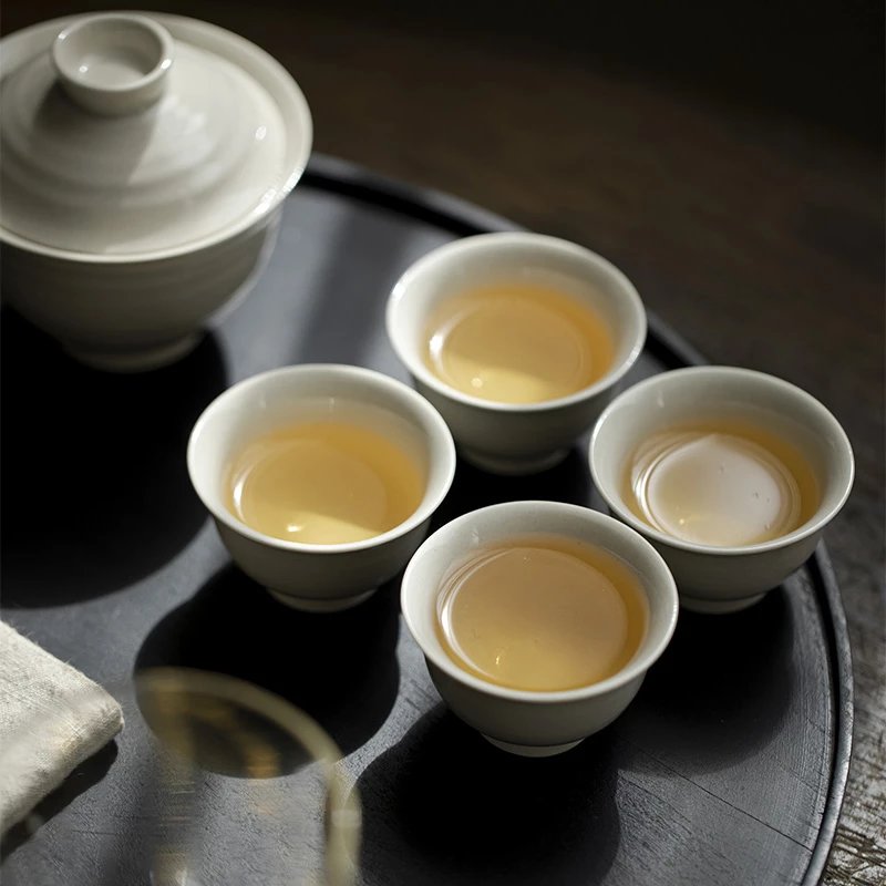 Grass & Wood Ash Handmade Swirl Tea Cup