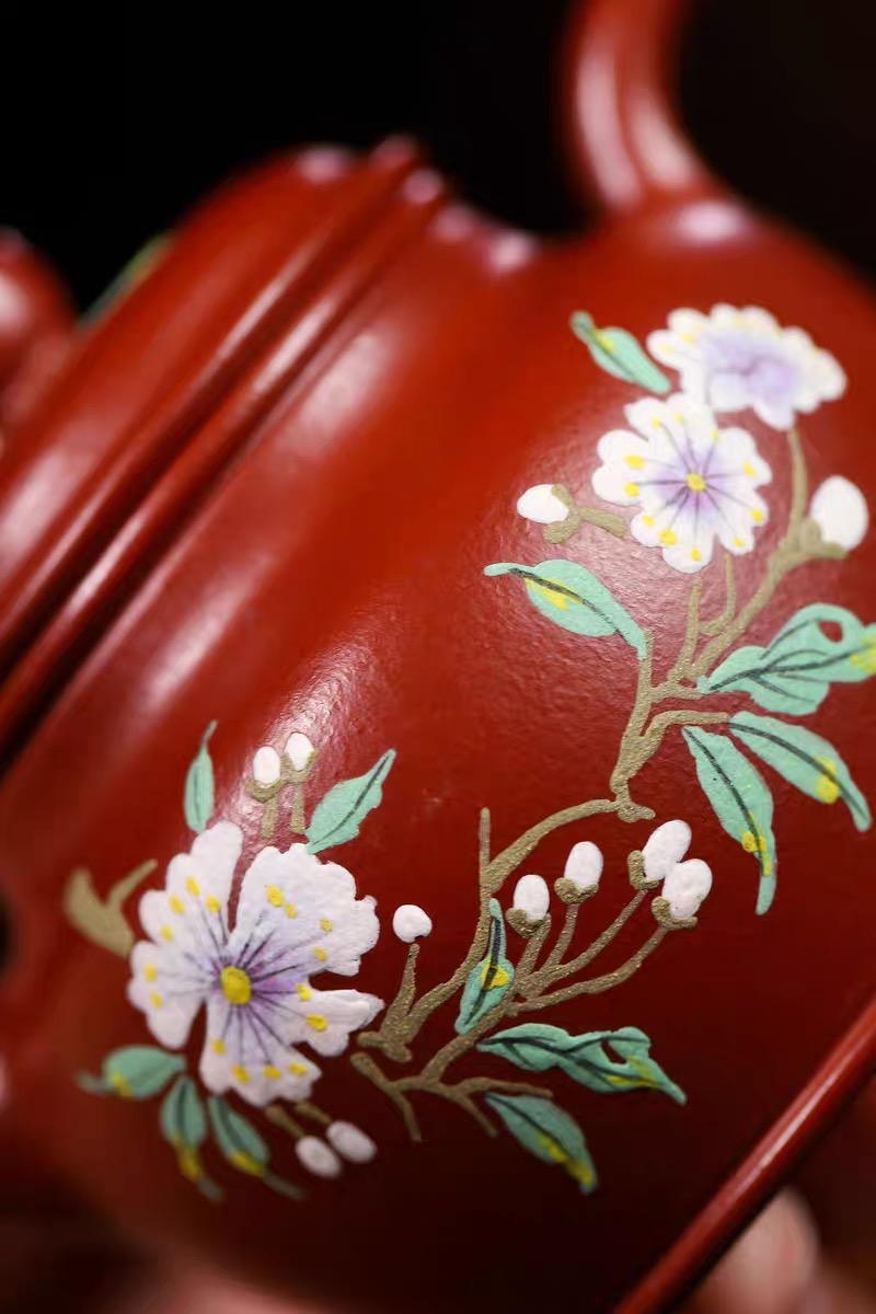 Handcrafted Jianliu Dezong Yixing Zisha Teapot - Da Hong Pao Clay - 130ml