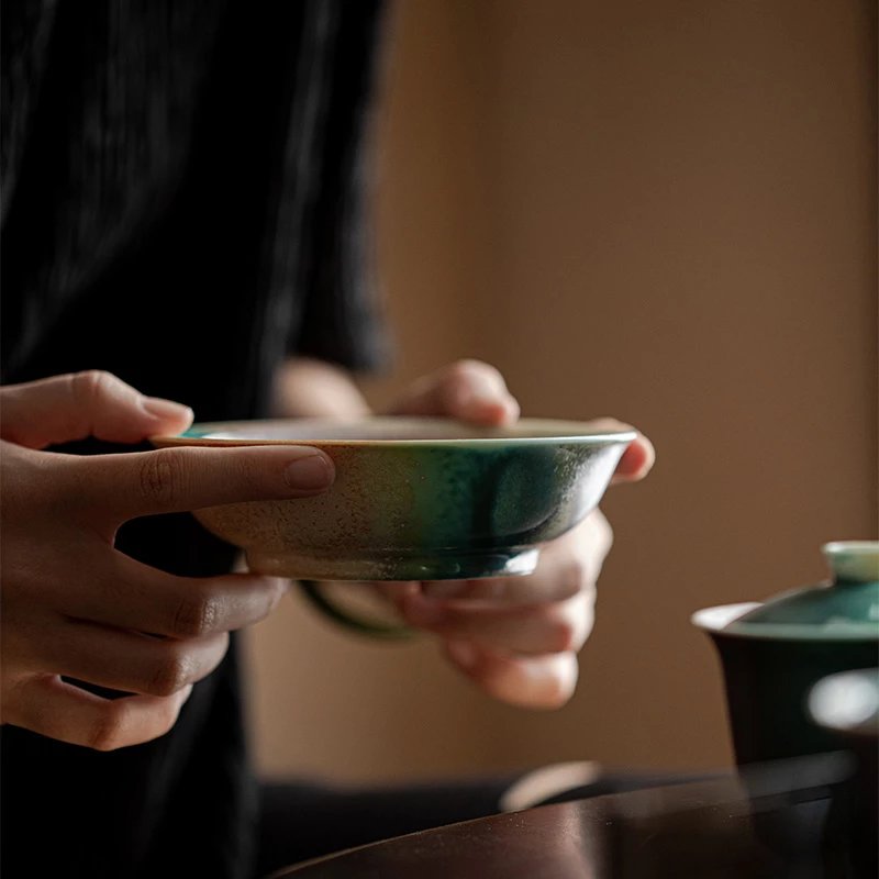 Wucai Kiln-Glazed Tea Tray