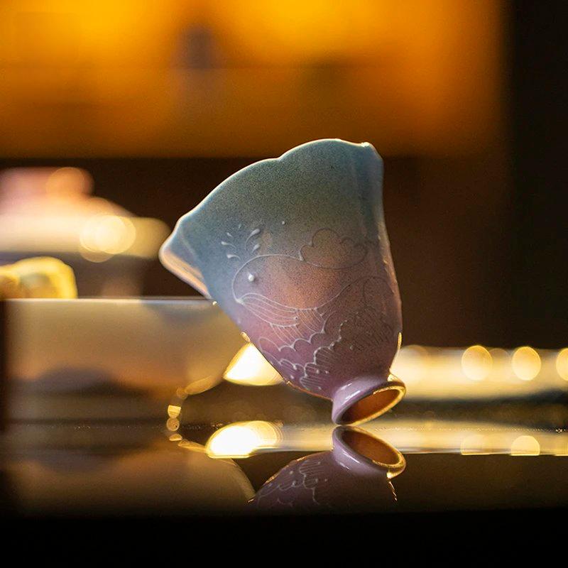 Zi Qiong Starry Sky Flower Tea Cup-5