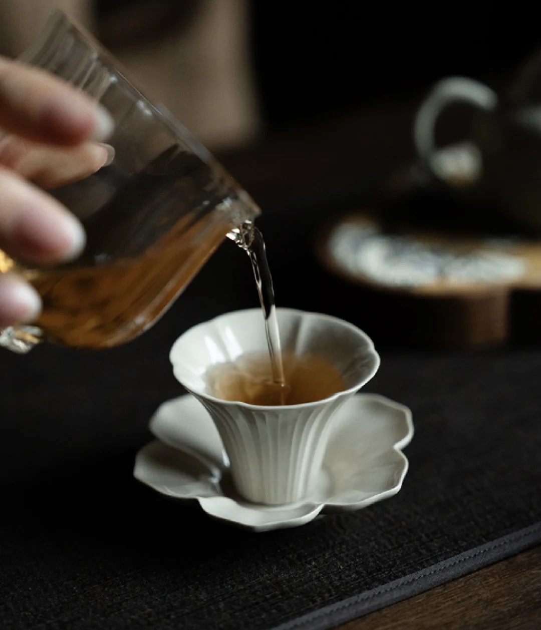 Plant Ash Flower Mouth Tea Cup Set1