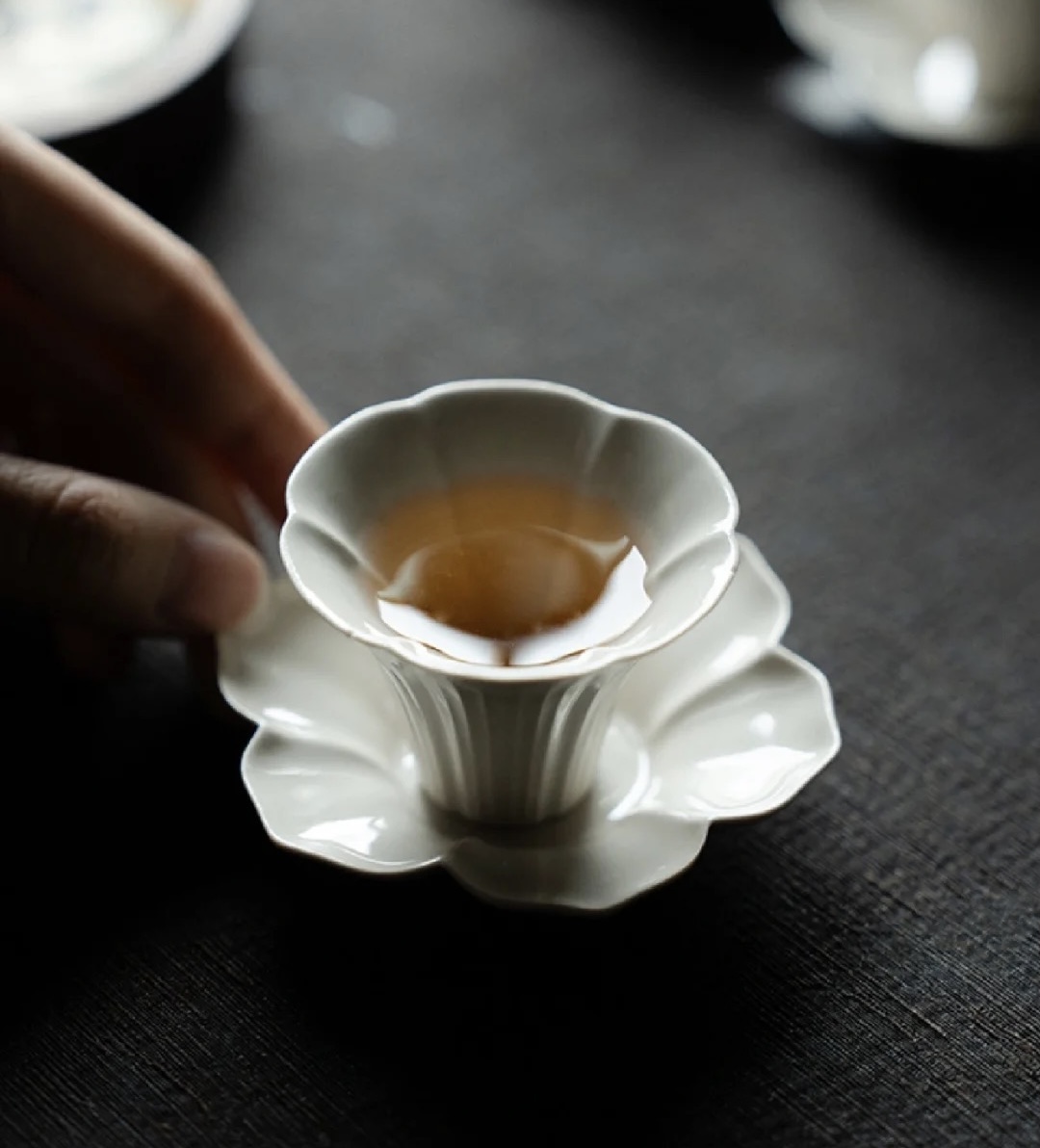 Plant Ash Flower Mouth Tea Cup Set2