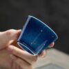 Creative Speckled Blue & Gold Tea Cup2