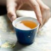Creative Speckled Blue & Gold Tea Cup7