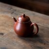 Handcrafted Yixing Zisha Clay Teapot with Sterling Silver Trim