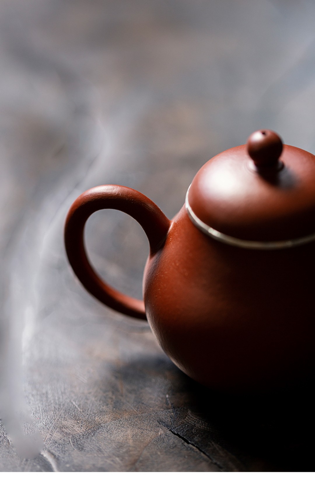 Handcrafted-Yixing-Zisha-Clay-Teapot-with-Sterling-Silver-Trim