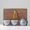 “Falling Pine” Kiln-Glazed Teapot Set – Tea Pot Set Gift for Tea Lovers
