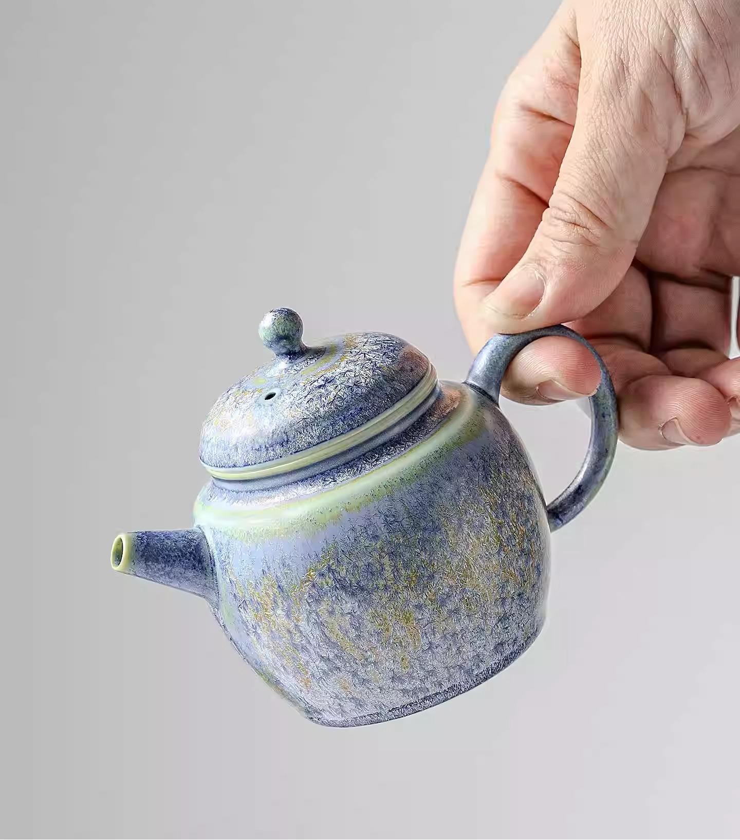 “Falling Pine” Kiln-Glazed Teapot Set – Tea Pot Set Gift for Tea Lovers5