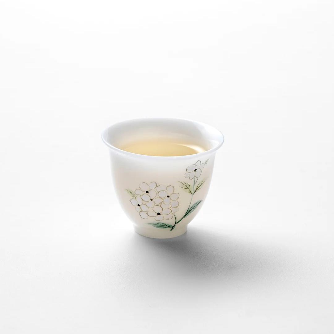 Hydrangea Ice-Jade Porcelain Teacup2