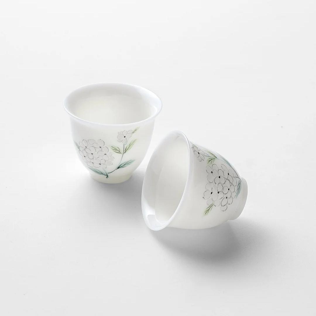 Hydrangea Ice-Jade Porcelain Teacup3
