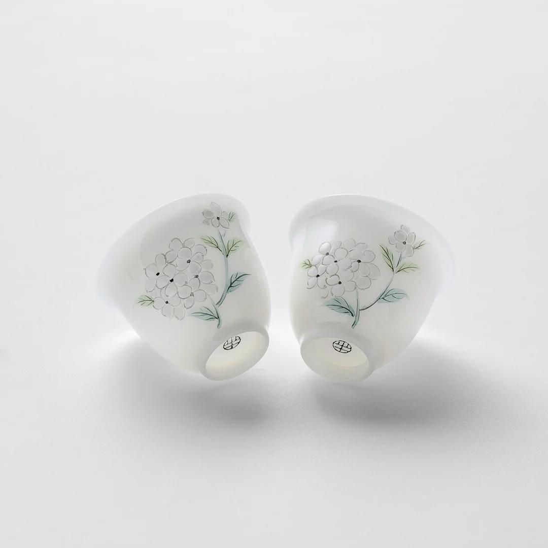 Hydrangea Ice-Jade Porcelain Teacup4
