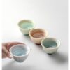 Four Seasons Crystalline Glaze Teacup Set4 "Four Seasons" Crystalline Glaze Teacup Set - 4pc Kiln-Altered Masterpiece (80ml each)4