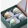Four Seasons Crystalline Glaze Teacup Set5 "Four Seasons" Crystalline Glaze Teacup Set - 4pc Kiln-Altered Masterpiece (80ml each)5
