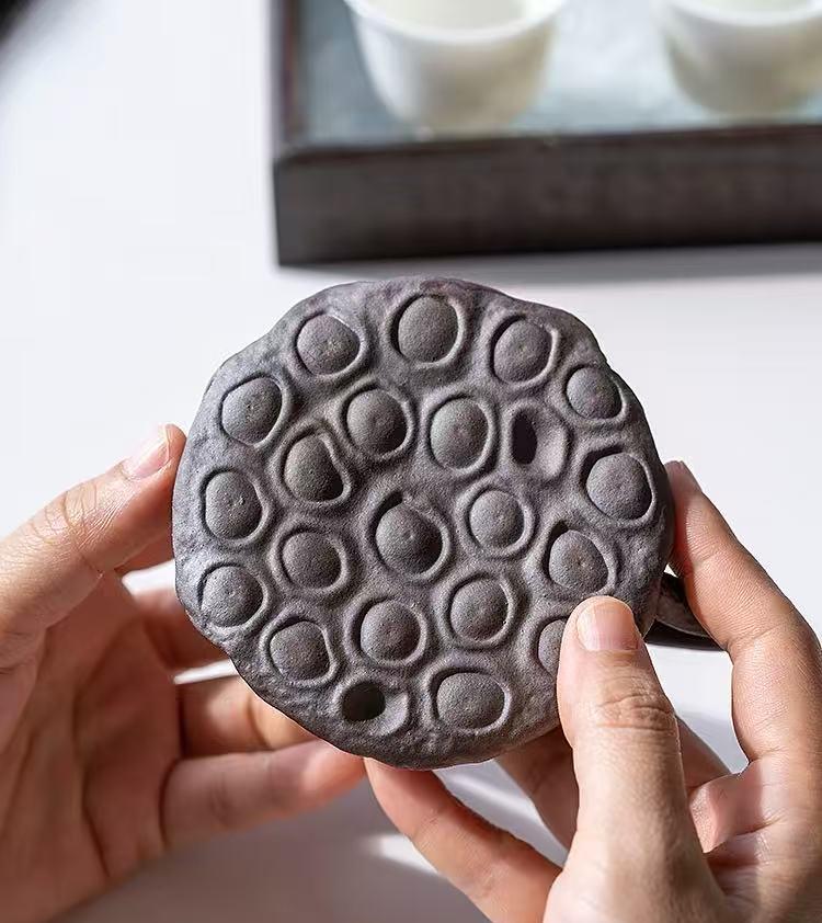 Lotus Pod Raw Mineral Clay Gongfu Teapot Set1
